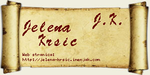 Jelena Kršić vizit kartica